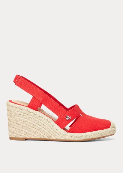 Ralph Lauren Penelopie Lærred Espadrillos Dame Danmark (GJXCQ2935)